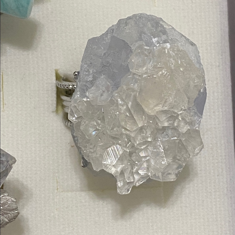 Raw Calcite Statement Ring | Natural Crystal Clus… - image 5